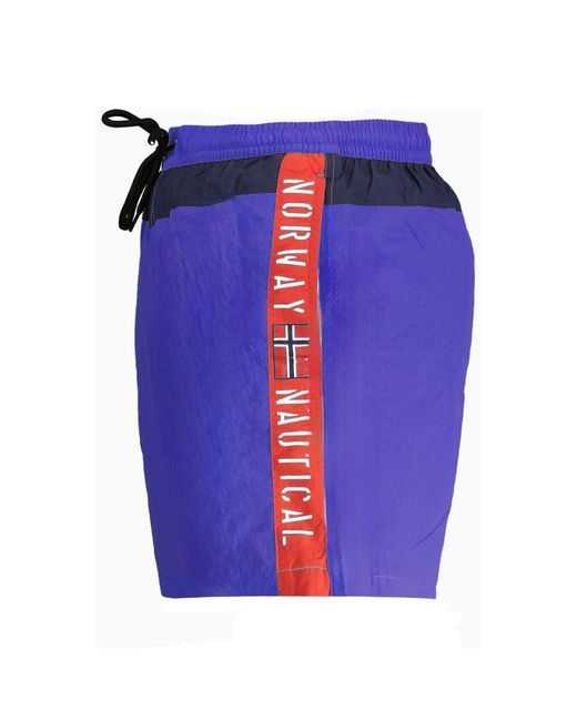 Norway 1963 Blue Polyester Swimwear for men
