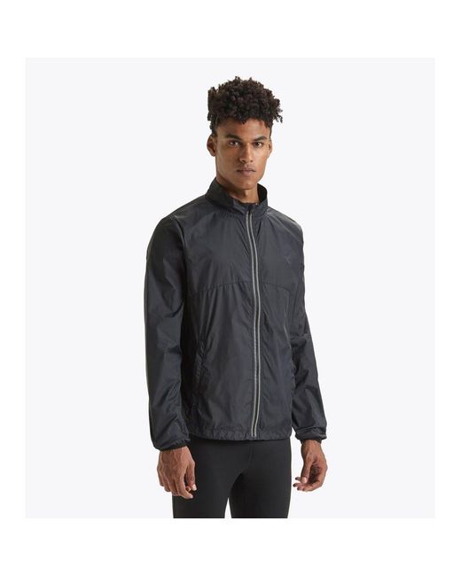 Diadora Black Polyamide Shell Jacket for men