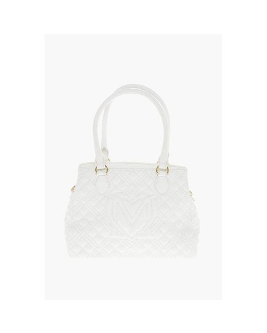 Moschino White Polyethylene Tote Bag