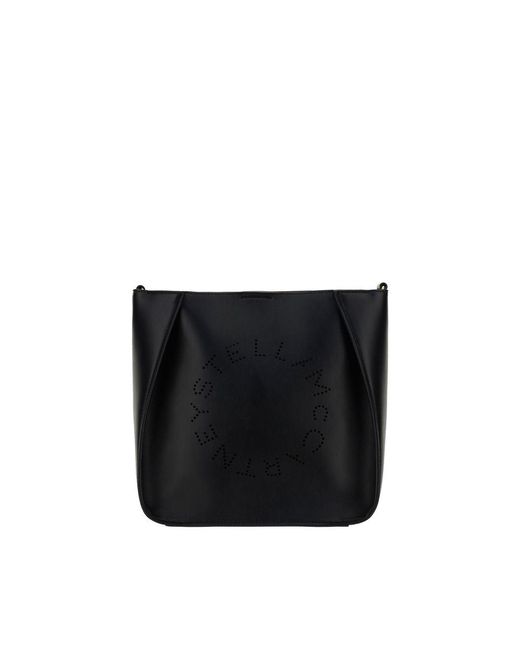 Stella McCartney Black Mini Crossbody Logo Bag