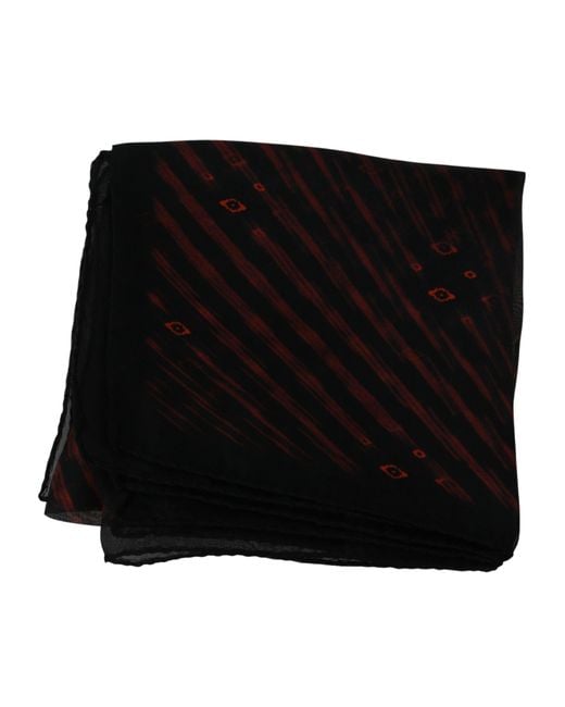 CoSTUME NATIONAL Black Elegant Silk Scarf Bandana Hat