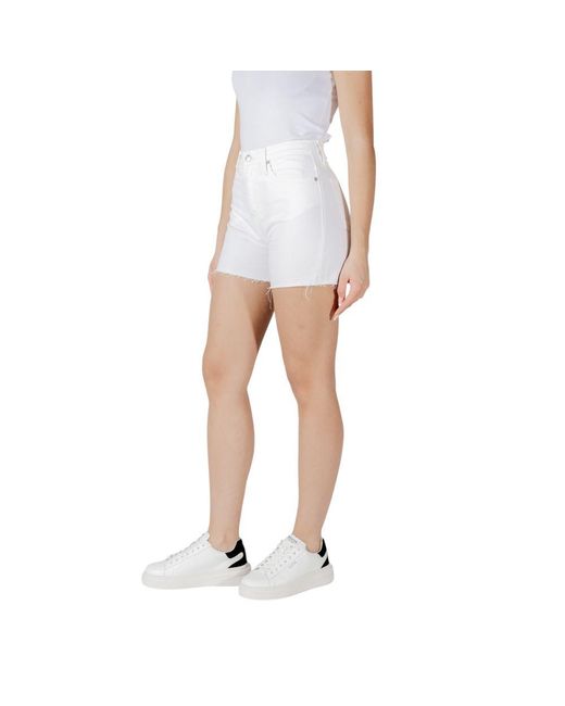 Calvin Klein White Cotton Shorts