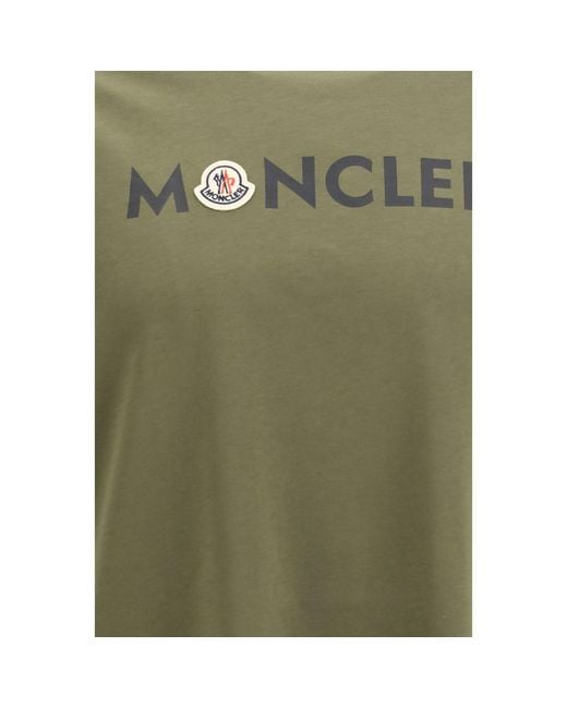 Moncler Green Bicolor Cotton T for men