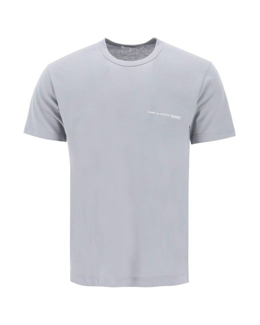 Comme des Garçons Gray Comme Des Garcons Shirt Logo Print T-Shirt for men