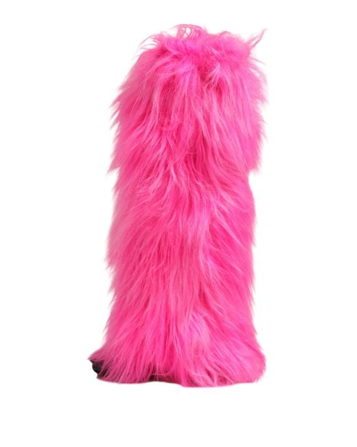 Dolce & Gabbana Pink Winter Boots