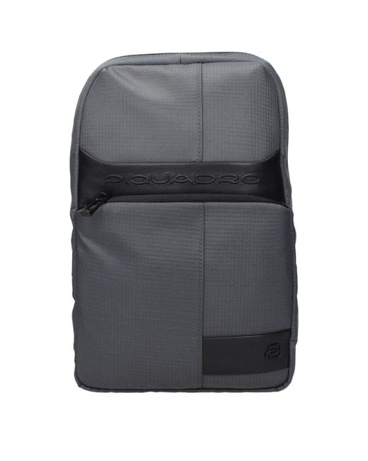 Piquadro Gray Fabric Crossbody Bags