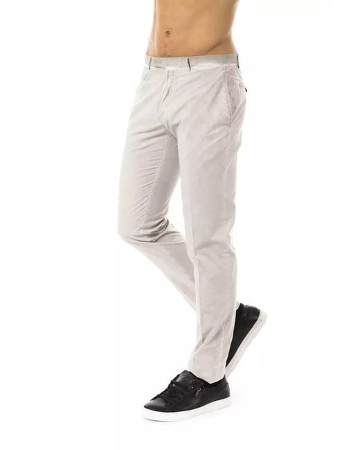 Uominitaliani Gray Cotton Men Pant for men