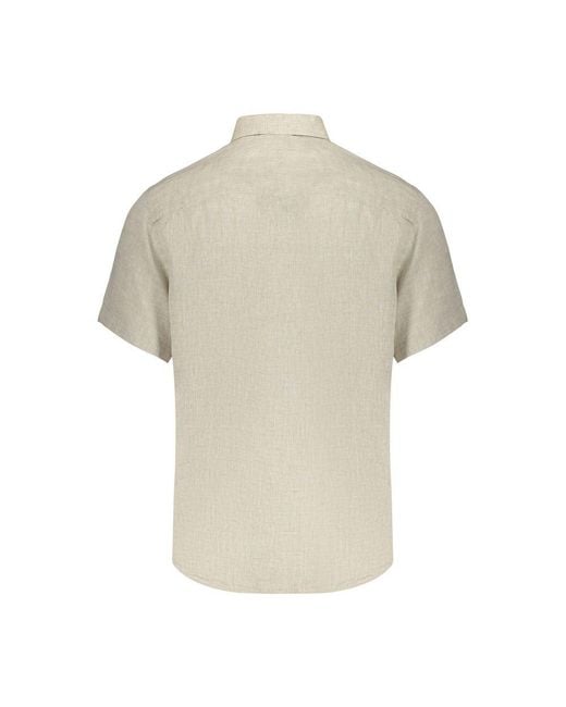 North Sails Natural Beige Linen Men's Shirt for men
