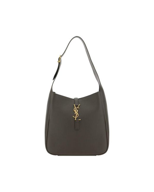 Saint Laurent Black Bicolor Calf Leather Bos Taurus Shoulder Bag