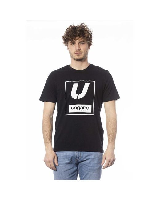 Ungaro Sport Black Cotton T-Shirt for men