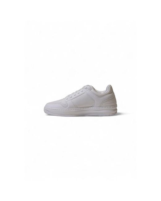 EA7 White Polyester Athletic Sneakers for men
