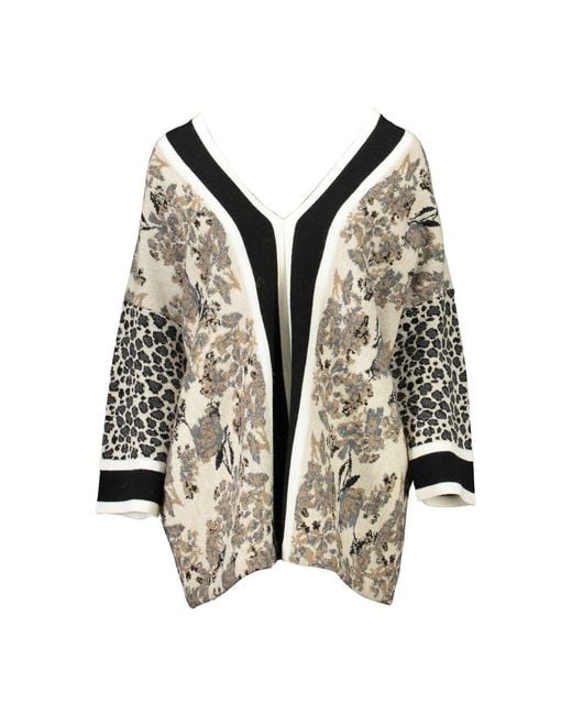 Blugirl Blumarine Black Beige Acrylic Sweater