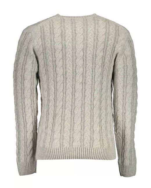 Gant Gray Ele Wool-Blend Sweater for men
