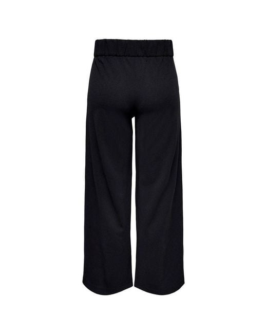 Jacqueline De Yong Blue Black Polyester Casual Pants