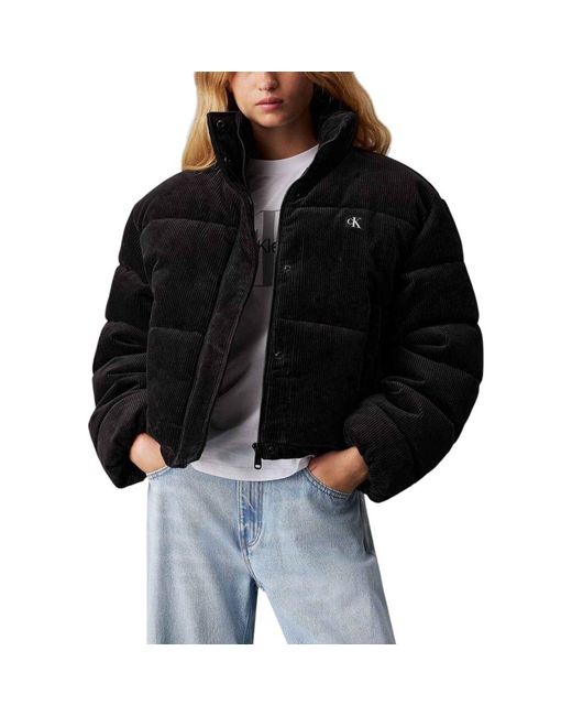 Calvin Klein Black Polyester Jackets & Coat
