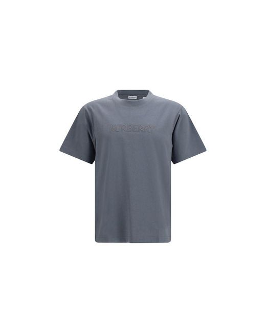 Burberry Blue Gray Cotton T for men