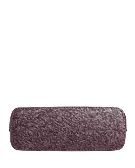 Dolce & Gabbana Purple Dark Leather Dg Logo Zip Around Hand Purse Wallet