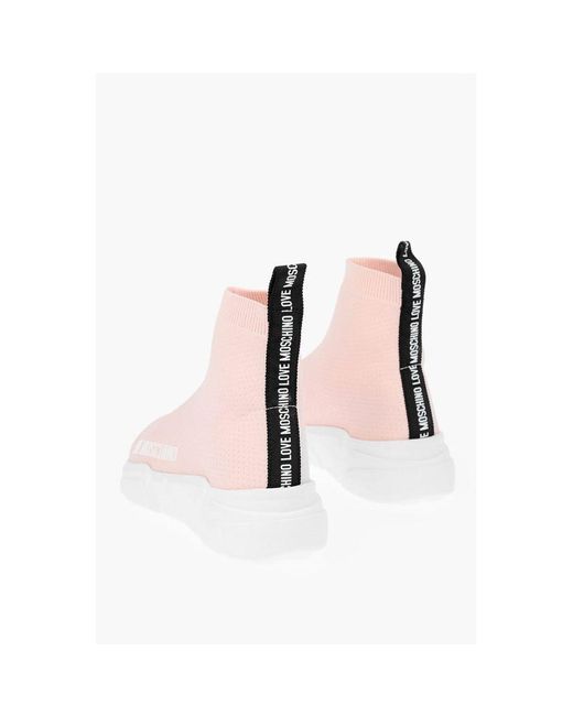 Moschino Pink Love Sock High