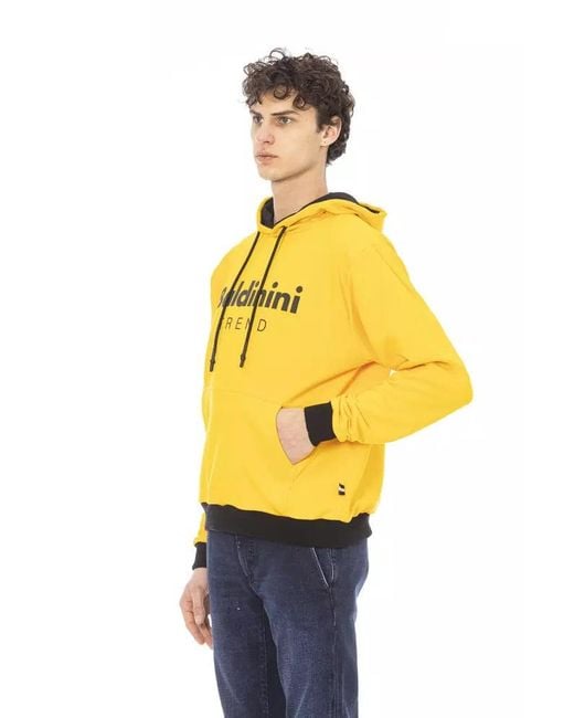 Baldinini Yellow Cotton Sweater for men
