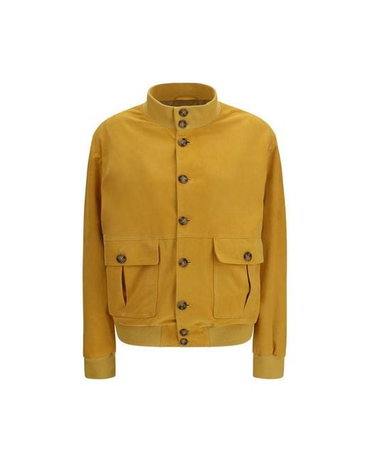 Valstar Yellow Bicolor Goatskin Bomber