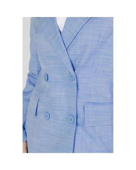 Sandro Ferrone Blue Viscose Suits & Blazer