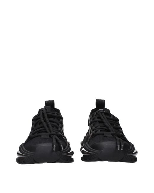 Dolce & Gabbana Black Fabric Athletic Sneakers for men