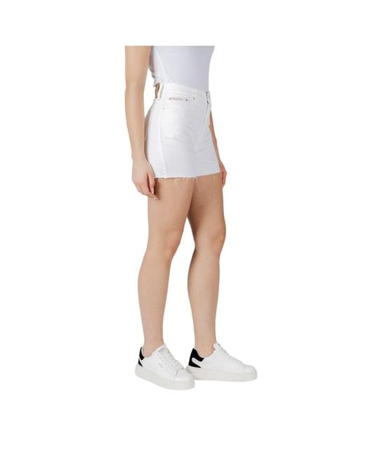 Calvin Klein White Cotton Shorts