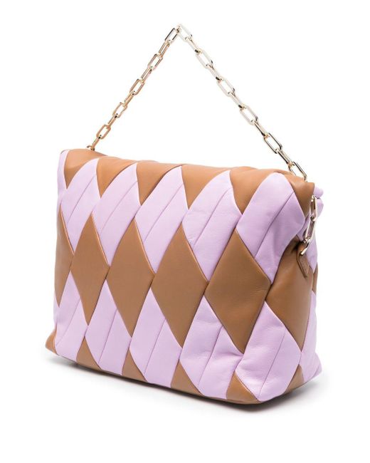 RECO Pink Rombo Duquesa Quilted Shoulder Bag