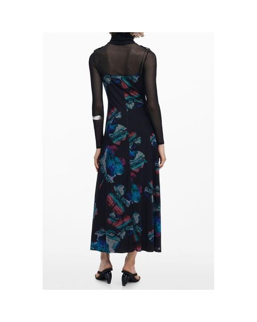 Desigual Blue Polyester Dress