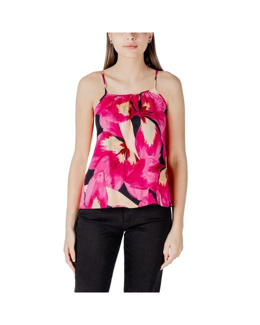 ONLY Red Viscose Tank Top