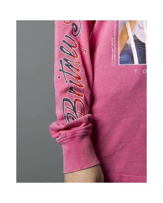 Tommy Hilfiger Pink Multicolor Cotton Tops & T