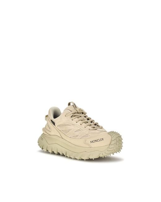 Moncler Natural Beige Calf Leather Bos Taurus Athletic Sneakers