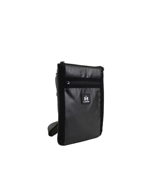 La Martina Black Polyethylene Crossbody Bag for men