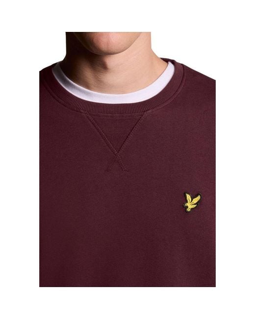 Lyle & Scott Red Bordeaux Cotton Sweatshirt for men