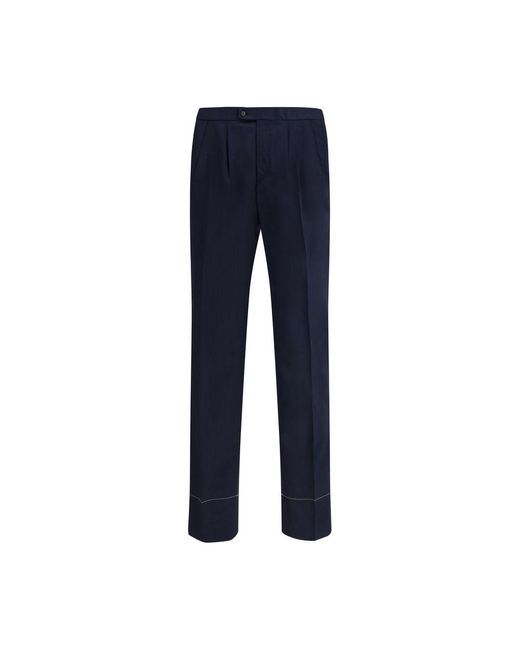 Brioni Blue Firenze Tailored Pants for men