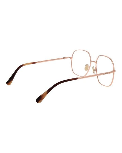 Max Mara Metallic Rose Gold Metal Glasses (frames)