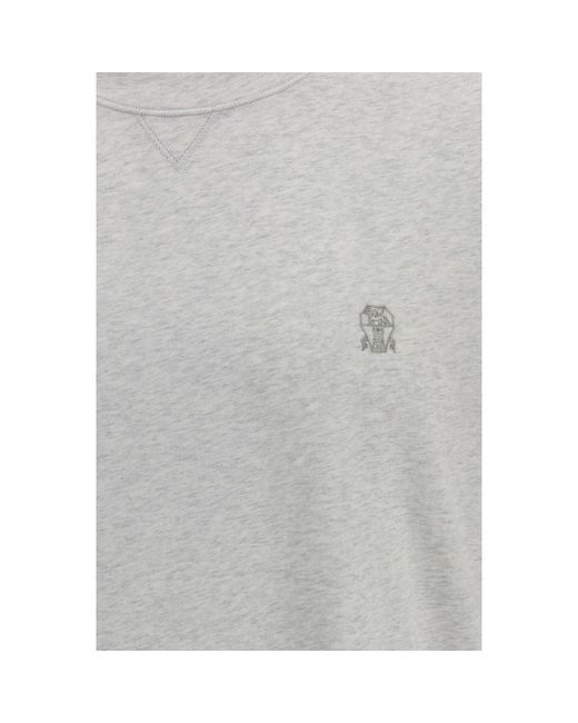 Brunello Cucinelli Gray Cotton T for men