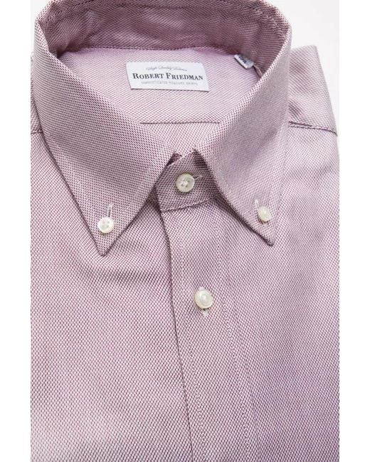 Robert Friedman Pink Cotton Shirt for men