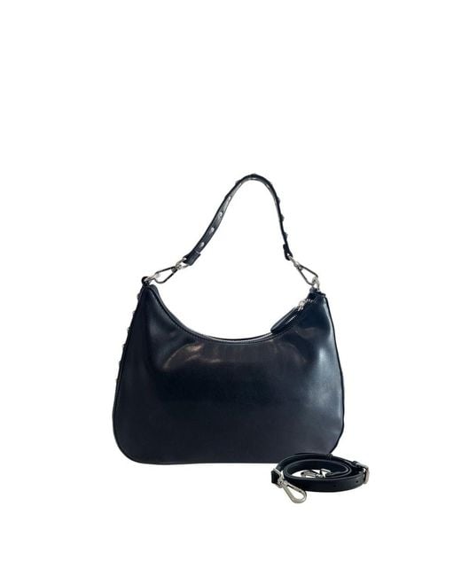 Twinset Blue Black Polyurethane Shoulder Bag