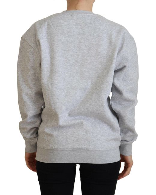 Philippe Model Gray Printed Long Sleeves Pullover Sweater