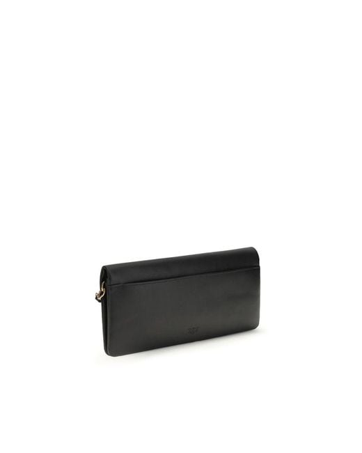 Pinko Black Calf Leather Bos Taurus Clutch Bag