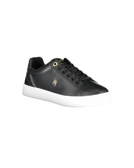 Tommy Hilfiger Black Polyester Sneaker