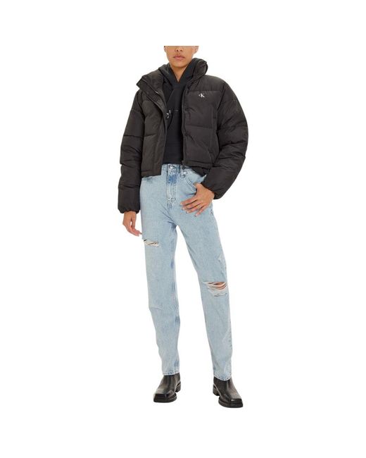 Calvin Klein Black Polyester Jackets & Coat