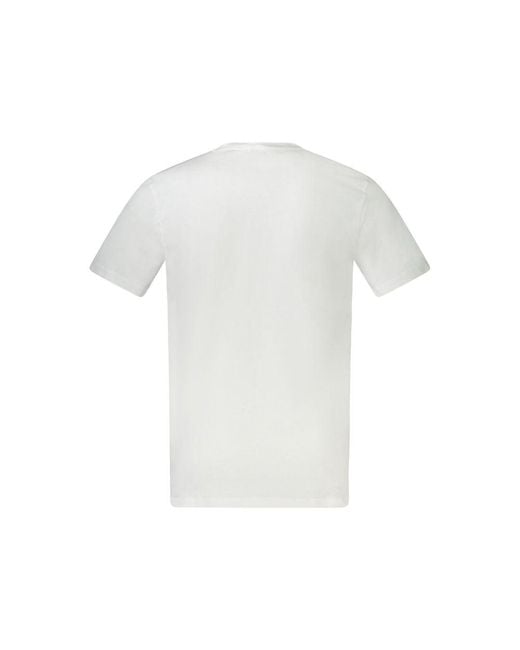 Boss White Cotton T-Shirt for men