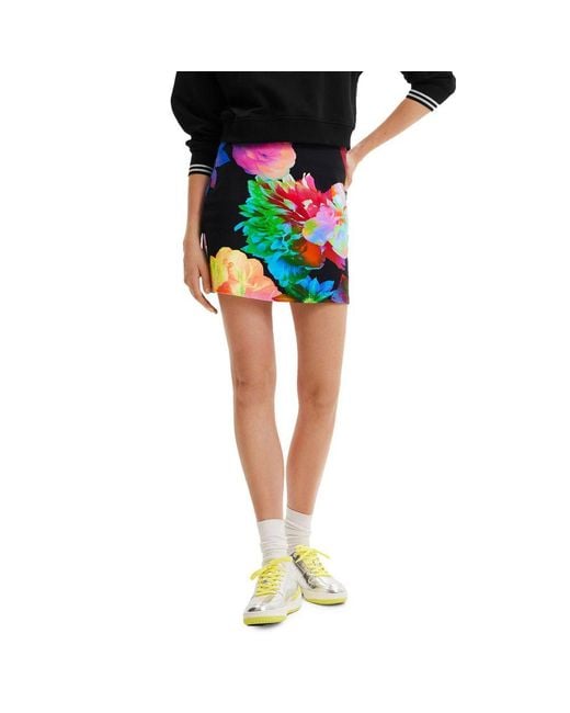 Desigual Black Cotton Skirt