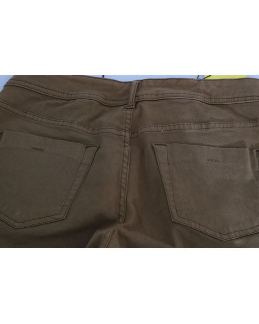 Plein Sud Black Brown Cotton Mid Waist Skinny Slim Fit Denim Jeans