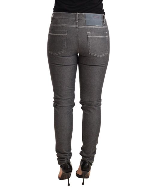 Acht Black Elegant Mid Waist Skinny Jeans
