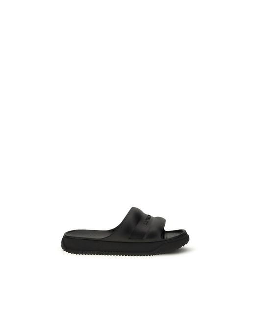 Moncler Black Rubber Flat Sandals