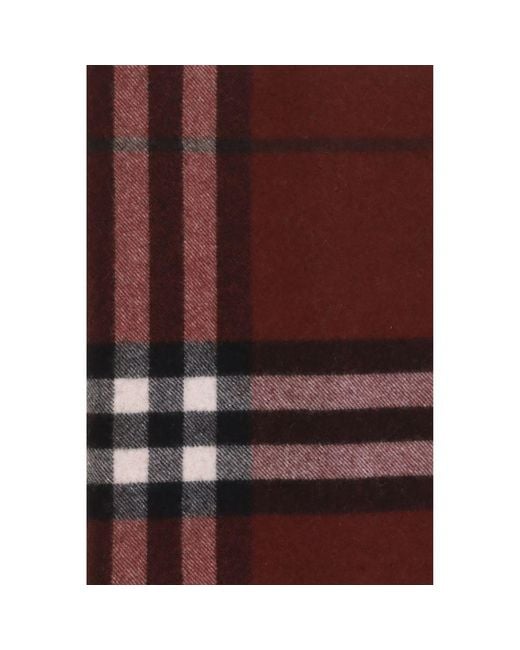 Burberry Red Bordeaux Cashmere Scarf