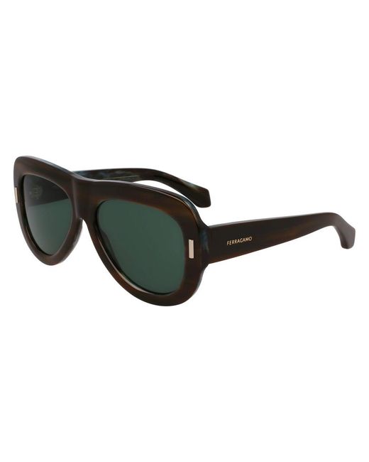 Ferragamo Black Acetate Sunglasses